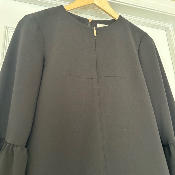 Tibi $395 Black Crepe Structured Dress Size 2 Bell Sleeve Shift Work LBD Mod - Picture 10 of 11